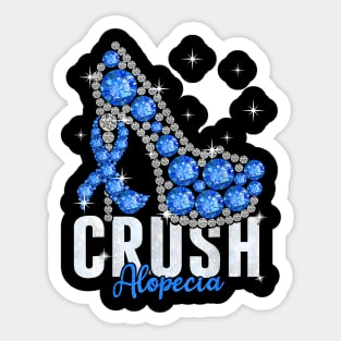 Crush Alopecia Twinkle Ribbon Support Sticker